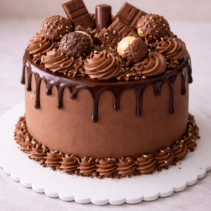 Chocoladetaart met ganache en truffels